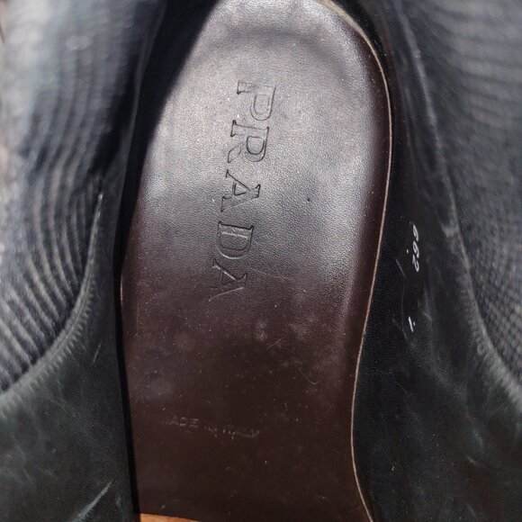 PRADA MEN’S BLACK LEATHER HIKING BOOTS TYROLEAN? BRIXXEN? Size 7 Prada - Picture 15 of 16